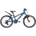 20" Велосипед NOVATRACK  EXTREME, алюм., 7 скор., Shimano/MICROSHIFT V-BRAKE (синий)